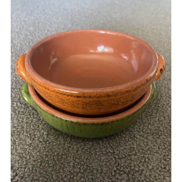 De SILVA Terracotta Soup Bowl Set Baking Oven Dish with Handle Made in Italy - Picture 1 of 7